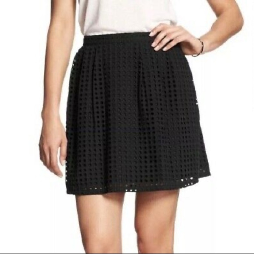 Banana Republic Black Eyelet Skirt